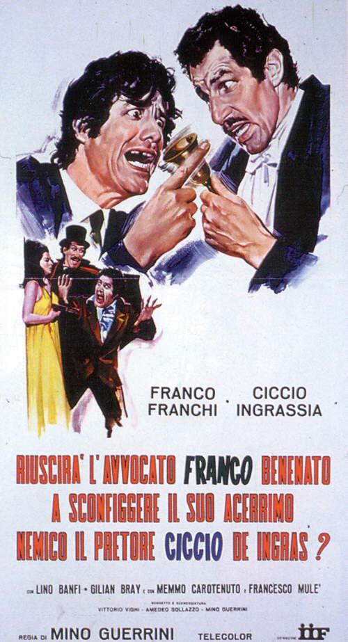 Riuscirà l'avvocato Franco Benenato a sconfiggere il suo acerrimo nemico il pretore Ciccio (1971)