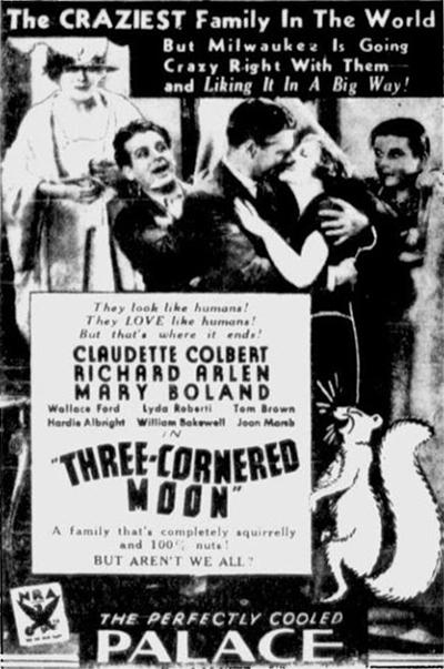Three Cornered Moon (1933)